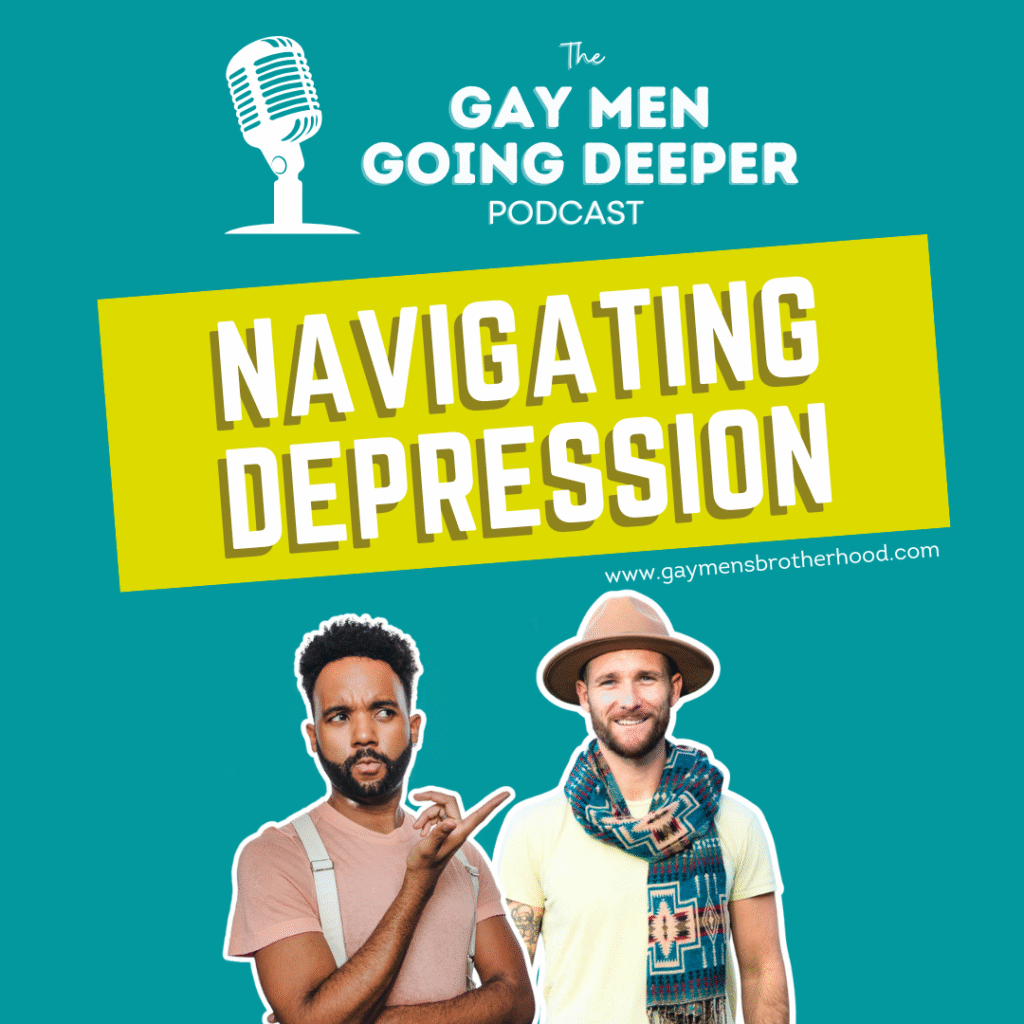 Podcast cover: Navigating Depression topic.