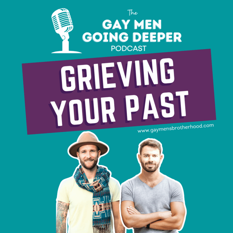 Podcast cover: Grieving Your Past with hosts.
